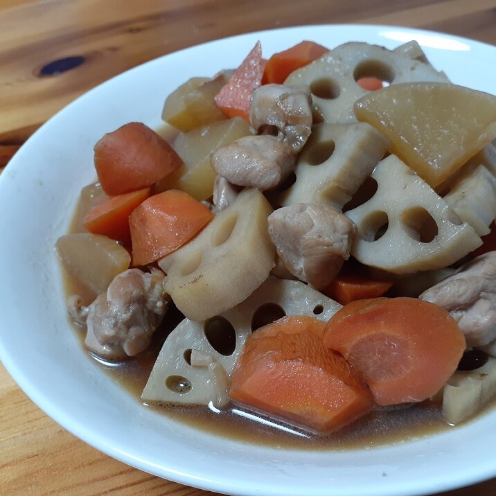 筑前煮風!鶏と根菜の煮物!
